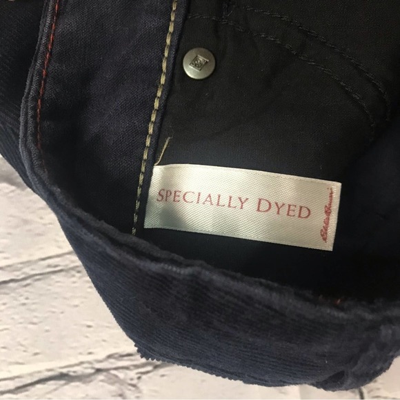 Eddie Bauer Slightly Curvy Slightly Flared Navy Corduroy Pants Size 2 - Picture 5 of 12